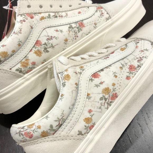 vans floral marshmallow